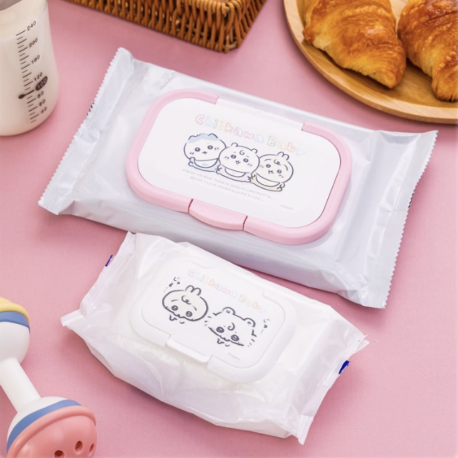 [Pre-order] "Chiikawa" Chiikawa Baby - Bitatto Removable Wet Sheet Lid (Set of 2)